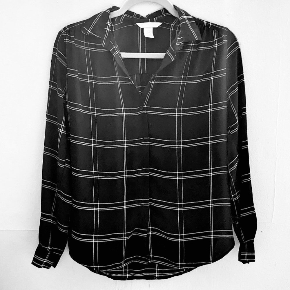 H&M Plaid Blouse